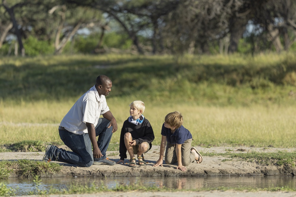 Children are welcome at Mogogelo camp, enjoy introducing them to the wild