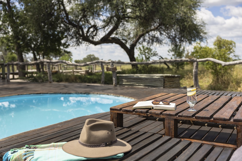 Have a refreshing dip with a view at Mogogelo camp